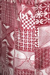 Batik-style cotton novelty print birds 70s maxi skirt | S - Fashionconstellate.com