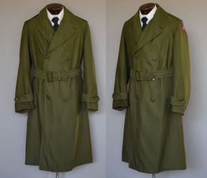 Vintage 50s 82nd Airborne Military Trench Coat