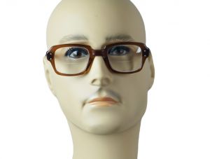Vtg Thick Brown Oversized Eyeglasses by USS