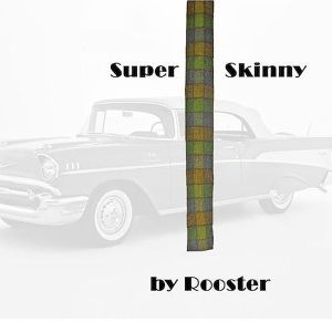 1960s Skinniest Tie Ever! Plaid Mohair Wool Rooster Necktie, Vintage Academia