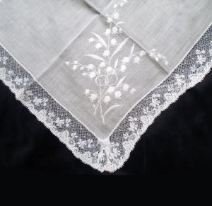 1960s Wedding Hankie Bridal Hanky Handkerchief NWT Deadstock, Something Old & New