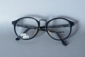 80s Black Oversized NOS Eyeglass Frames by Zimco, Eyeglasses, Eyewear